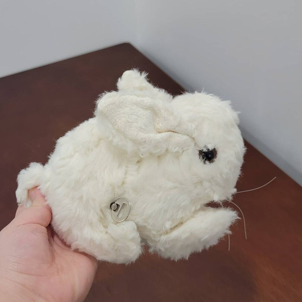 Eden White Bunny Rabbit Lullaby Musical WORKS Flower Vintage Cute Dainty plush